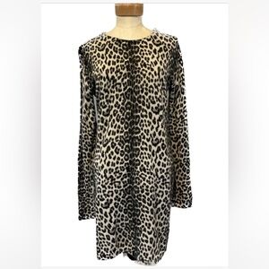 Magaschoni Cashmere Leopard Print Dress